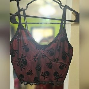 2 goth crop tops